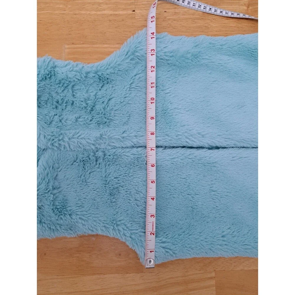 Beautees Aqua Blue Faux Fur Vest Girls Small Soft Cozy Lined